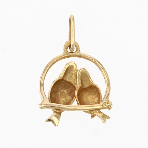 Pendentif Pendentif or couple d'oiseaux 58 Facettes 16-195A