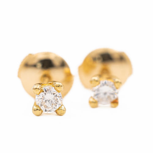 Boucles d'oreilles Boucles d'oreilles Puces Or jaune diamant 58 Facettes 2382025CN