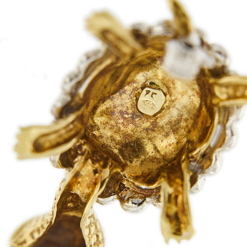 Broche Broche tortue émaillée 58 Facettes 28598