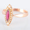 Bague Bague Marquise en or rose Perles et Grenat 58 Facettes