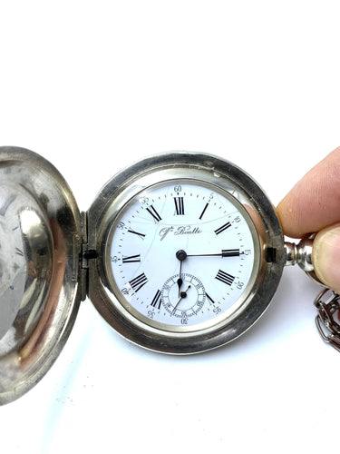 Montre Montre de poche Boutte en argent, vers 1890 58 Facettes