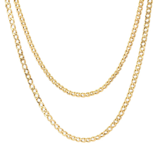 Collier Sautoir ancien en or maille gourmette 58 Facettes 22-287