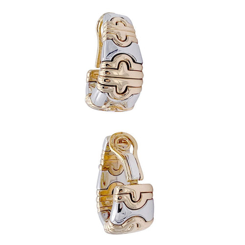 Boucles d'oreilles Boucles d'oreilles Bulgari, "Parentesi", or jaune et acier. 58 Facettes 32910
