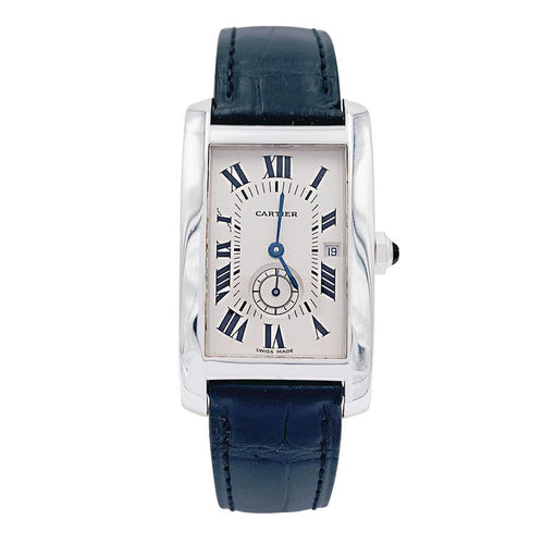 Montre Cartier, "Tank Américaine", or blanc. 58 Facettes 32374