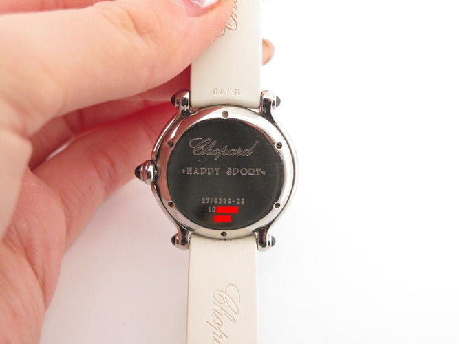 Montre montre CHOPARD happy sport 32mm quartz 7 diamants 58 Facettes 256193
