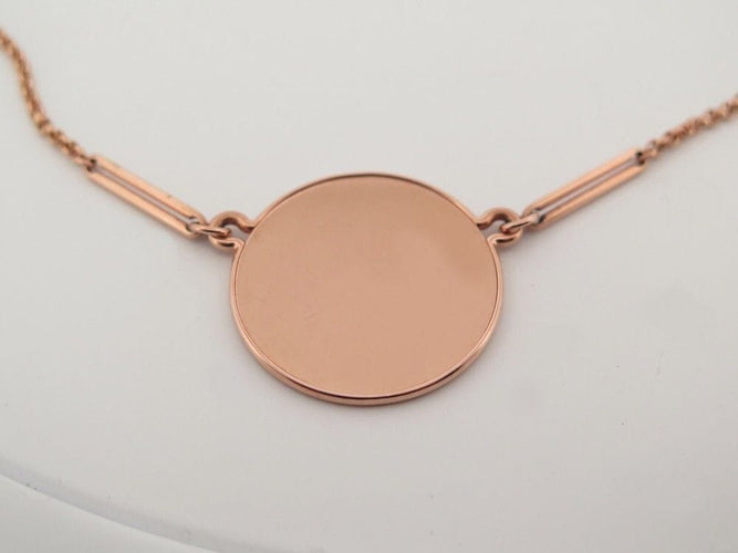Collier collier HERMES ex-libris gm or rose 18k 58 Facettes 254491