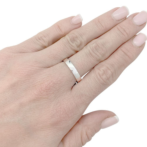 Bague 57 Alliance en platine 58 Facettes 32152D