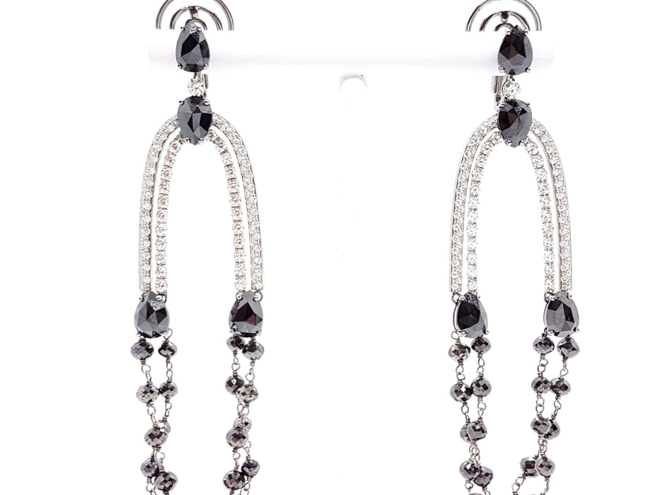 Boucles d'oreilles Boucles d'oreilles Pendants Or blanc Diamant 58 Facettes 578657RV