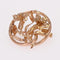 Broche Broche ronde ancienne fleurs 58 Facettes 23-118