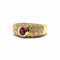 Bague Bague vintage en Or jaune, rubis & diamants 58 Facettes