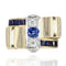Bague 47 Bague tank saphir diamants noeud 58 Facettes 21-756