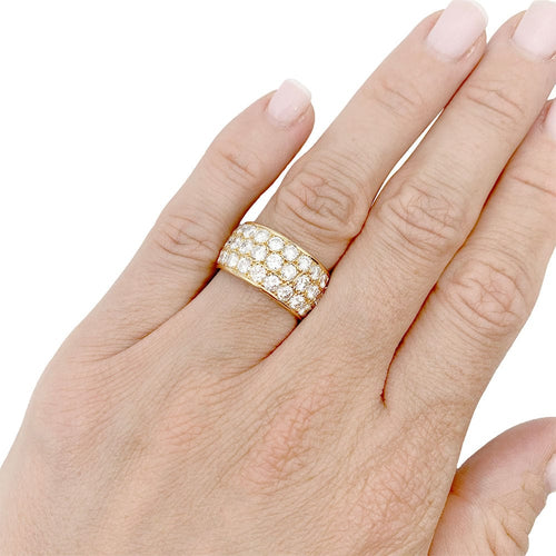 Bague 52 Bague bandeau, or jaune, diamants. 58 Facettes 32743