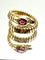 Bague Bague Serpent  Or jaune Rubis 58 Facettes