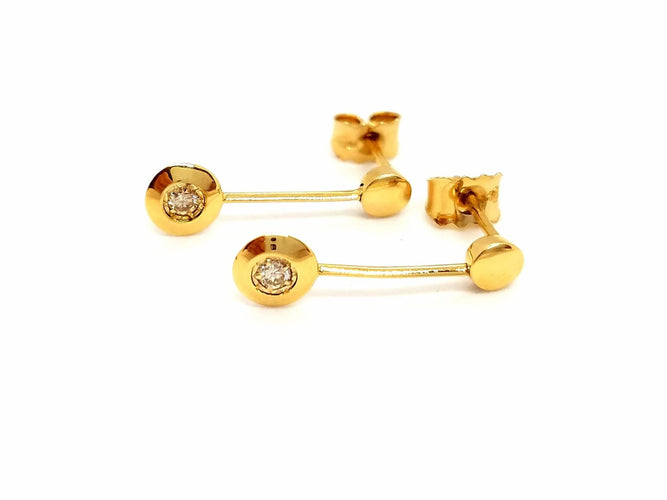 Boucles d'oreilles Boucles d'oreilles Pendants Or jaune Diamant 58 Facettes 760707CN