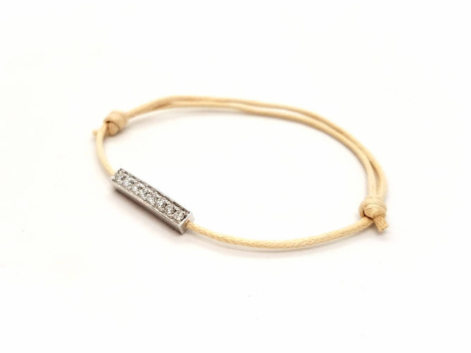 Bracelet Bracelet Cordon Or blanc Diamant 58 Facettes 578872RV