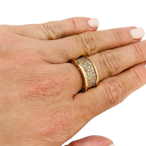 Bague 53 Bague Bulgari "B.Zero1" en or rose et diamants. 58 Facettes 31072