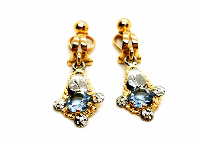 Boucles d'oreilles Boucles d'oreilles Clip Or jaune Topaze 58 Facettes 1468380CN