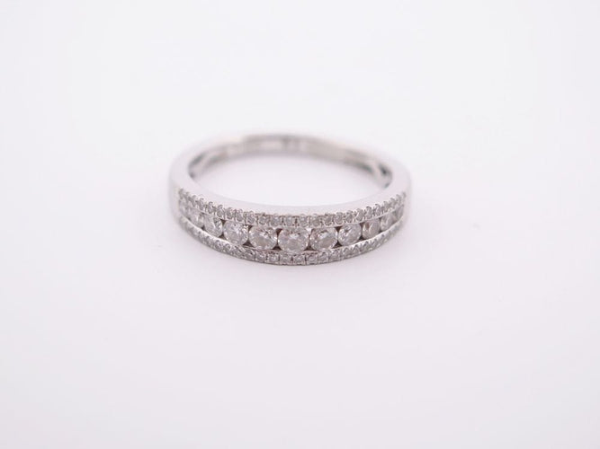 Bague 56 bague zenia alliance giulia platine et diamants 0.62ct t56 diamonds 58 Facettes 250686