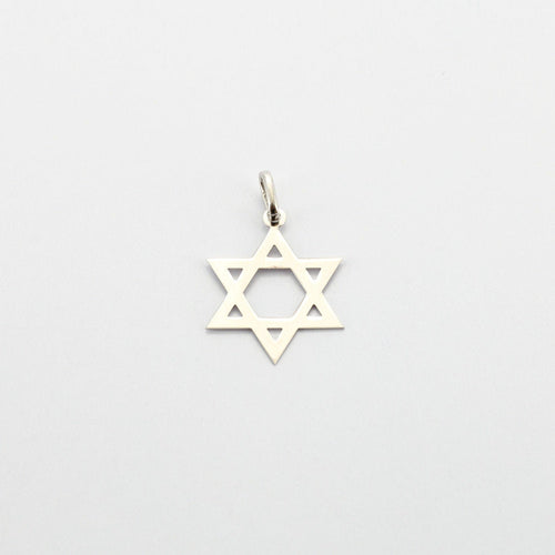 Pendentif Pendentif étoile de David Or blanc 58 Facettes