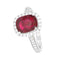 Bague Bague Or blanc Rubis Mozambique Diamants 58 Facettes 61200046