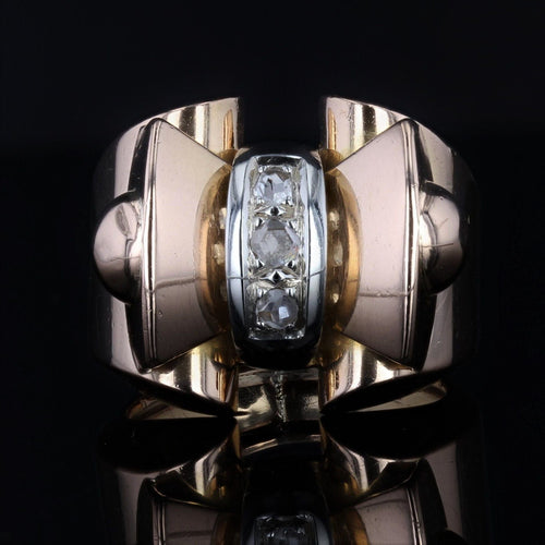 Bague 50 Bague tank diamants taillés en rose 58 Facettes 22-078