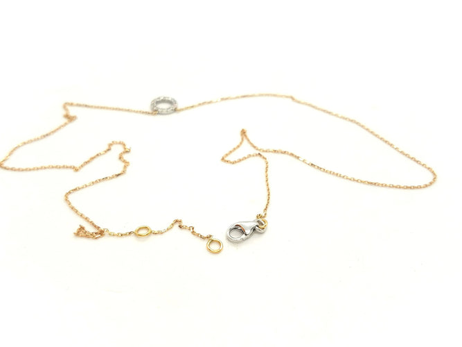 Collier Collier Or rose Diamant 58 Facettes 579195RV