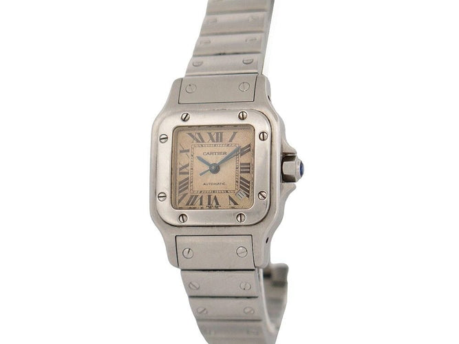 Montre vintage montre CARTIER santos galbee 2423 24 mm automatique acier 58 Facettes 251176