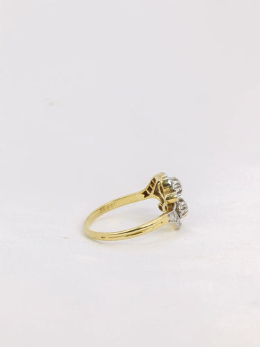 Bague 52 Bague Art-Nouveau 2 Ors Diamants 58 Facettes J189