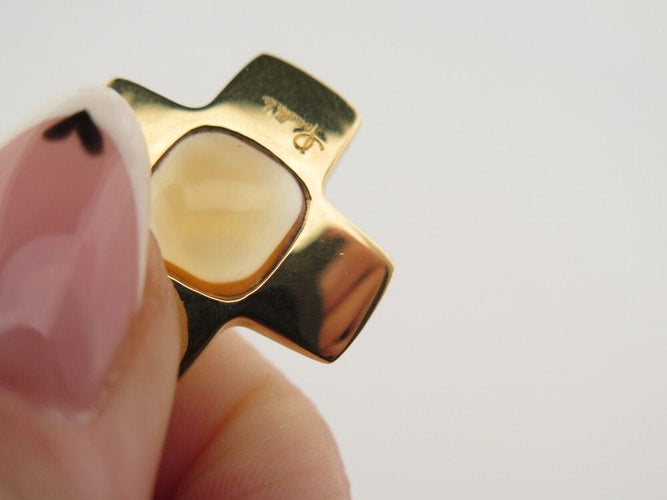 Collier collier POMELLATO pendentif croix chaine maille jaseron or 18k 58 Facettes 258004