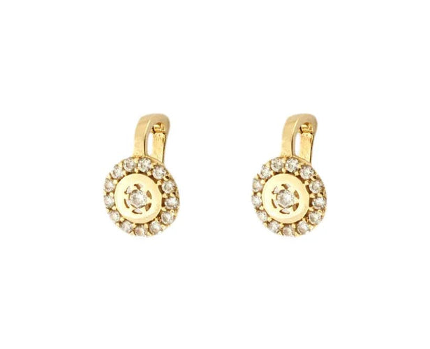 Boucles d'oreilles BOUCLES D'OREILLES "SWANN" OR & ZIRCONS 58 Facettes BO/230070