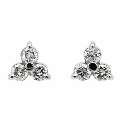Boucles d'oreilles Boucles d'oreilles Fleur Or blanc Diamant 58 Facettes 2621609CN