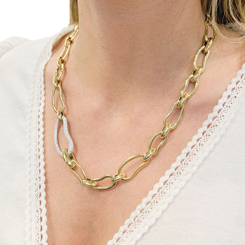 Collier Collier Pomellato, "Paisley", or jaune, diamants. 58 Facettes 33055