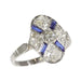 Bague 59 Bague Art Déco Diamant Saphir 58 Facettes 23271-0610