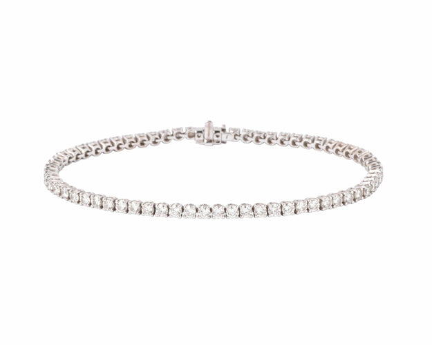 Bracelet Bracelet riviere en diamant et or gris 58 Facettes 0