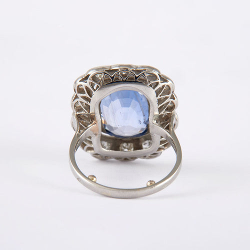 Bague 53 Bague 1930 Saphir Diamants 58 Facettes