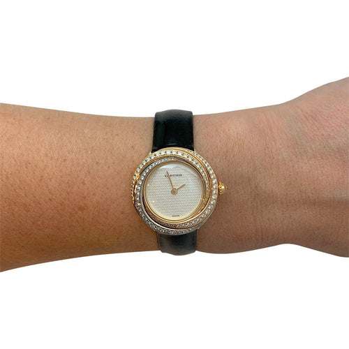 Montre Montre Cartier "Trinity", 3 ors, diamants, cuir. 58 Facettes 31238