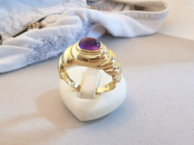 Bague Bague Améthyste Or jaune 58 Facettes AA 1253