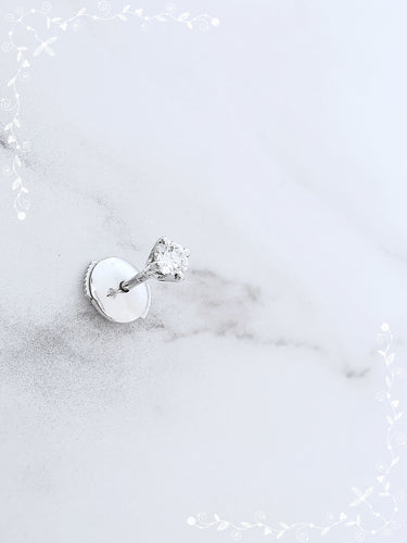 Boucles d'oreilles 1 Boucle d'oreille puce Diamant 0,16 ct 58 Facettes AA 1583