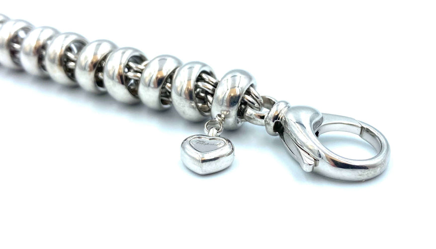 Bracelet CHOPARD. Collection Les Chaînes, bracelet or blanc 18K 58 Facettes