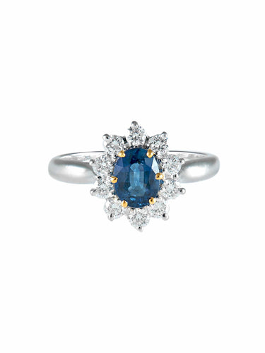 Bague 52 Bague Marguerite Saphir et Diamants 58 Facettes