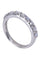 Bague 55 Demi alliance Or blanc Diamants 58 Facettes 079981