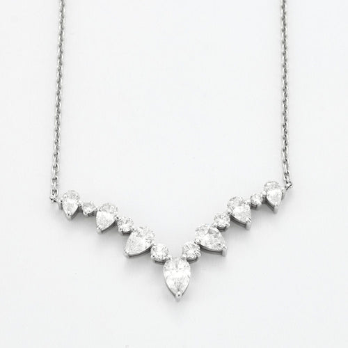 Collier Collier Or blanc Diamants 58 Facettes