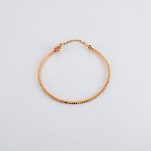 Bracelet Bracelet Jonc or rose diamants 58 Facettes