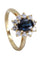Bague 51 BAGUE MARGUERITE SAPHIR ET DIAMANTS 58 Facettes 061971