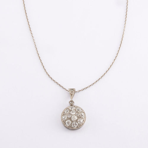 Collier Collier ancien pavage diamants 58 Facettes