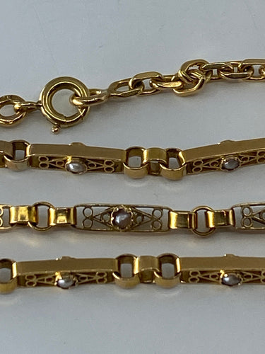 Collier Collier en or, perles fines 58 Facettes