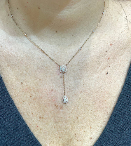 Collier Collier Or rose Diamants 58 Facettes