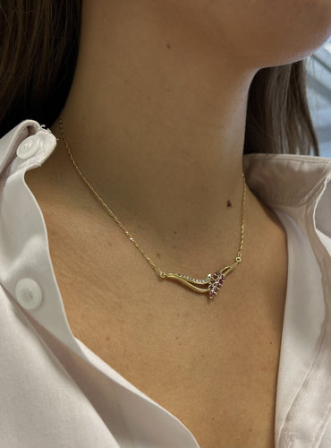 Collier Collier Or avec Rubis et Diamants 58 Facettes 20400000086