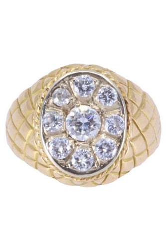 Bague CHEVALIÈRE PAVAGE DIAMANTS 58 Facettes 069451