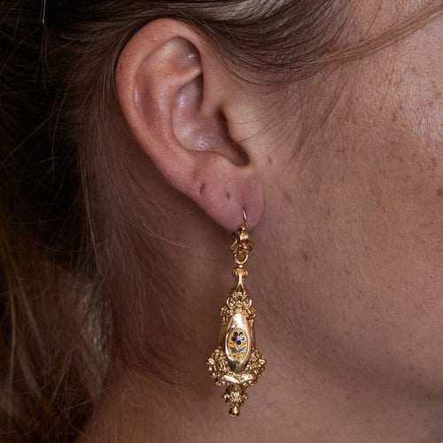 Boucles d'oreilles Paire de pendants d'oreilles Or jaune 58 Facettes